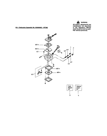 Kit-carburetor no. 530069902-wt380