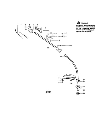 Driveshaft/handle/shield