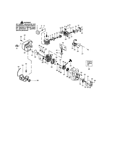 Cylinder/crankshaft/crankcase