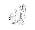 Kenmore 11634923403 dust compartment and motor diagram