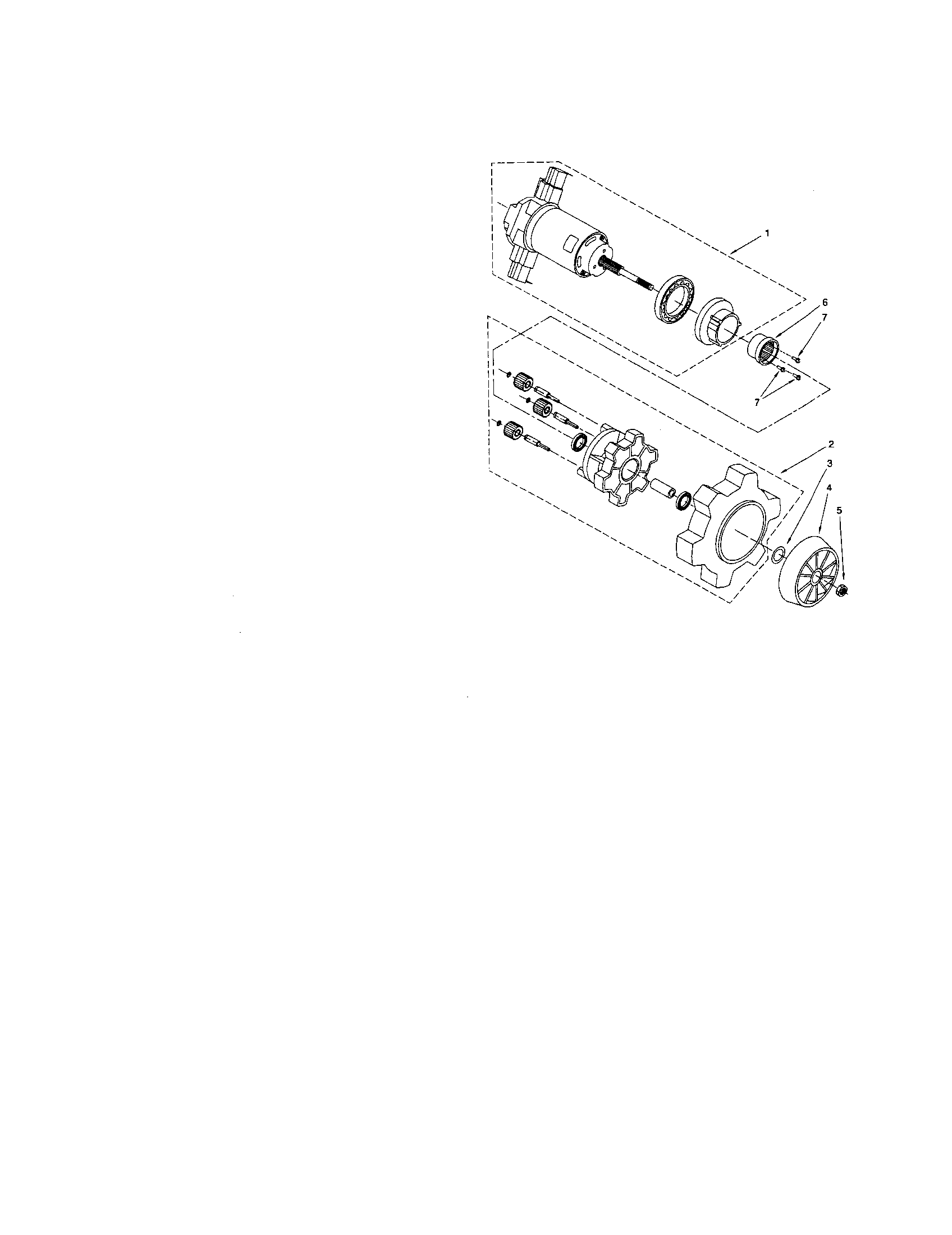 Agitator motor & gear