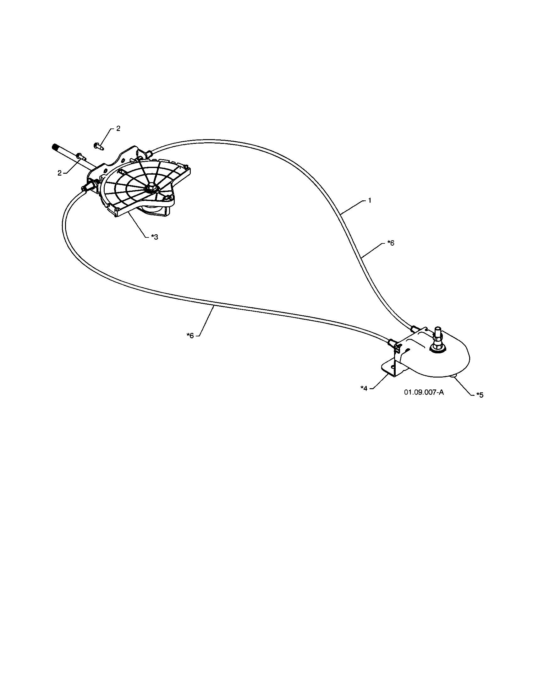 Lever/cable rotator