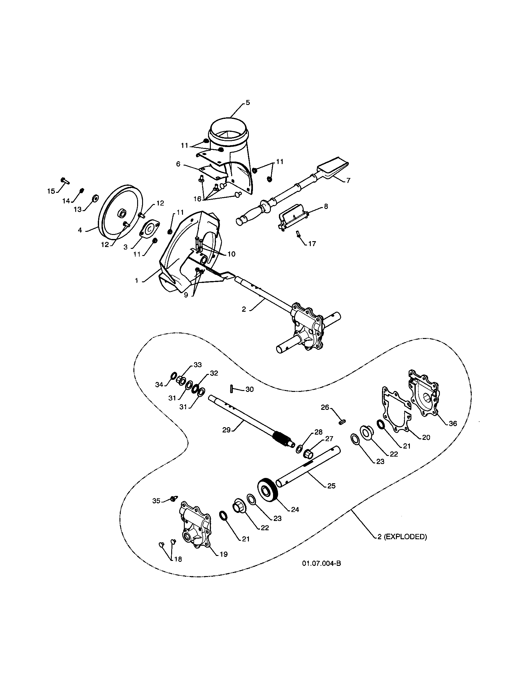 Impeller/gearbox