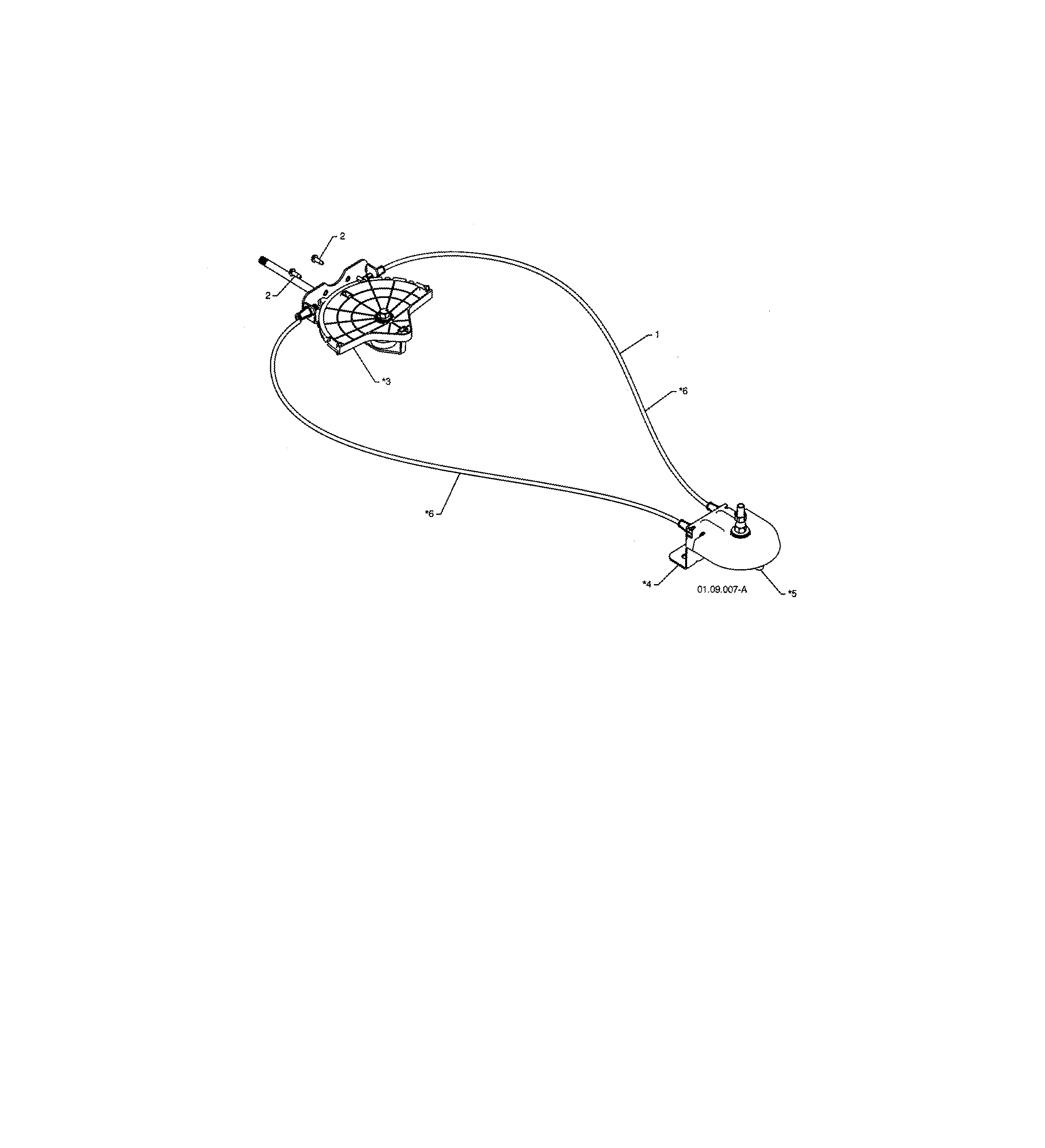 Lever/cable rotator