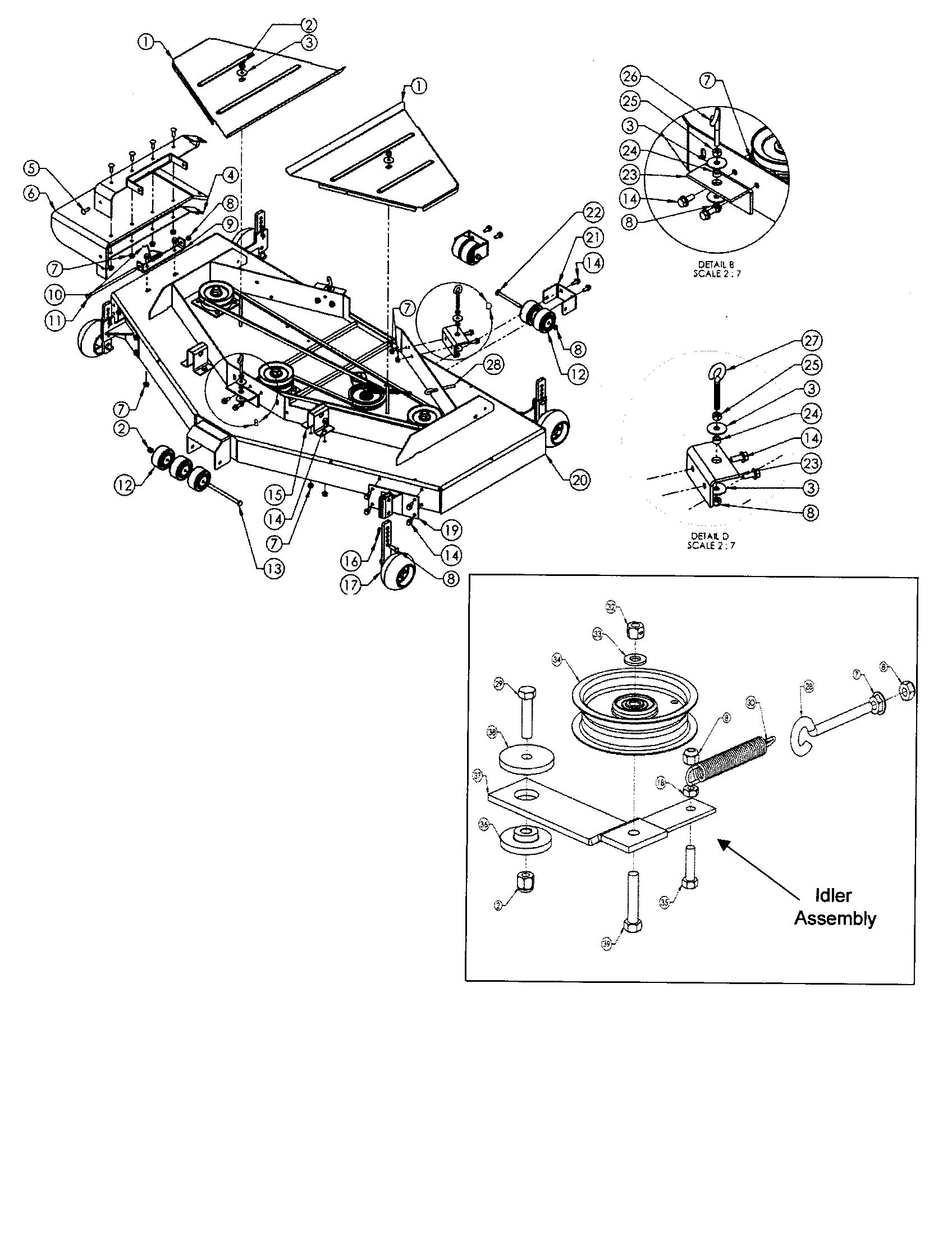 Deck weldment/grass chute