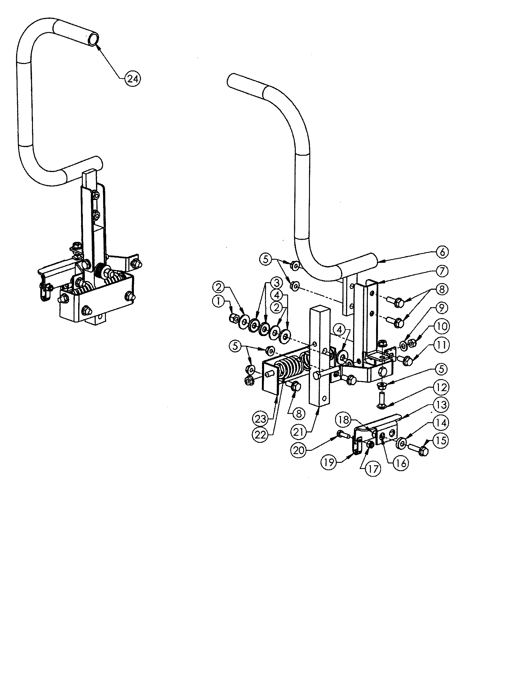 Handles/control arm