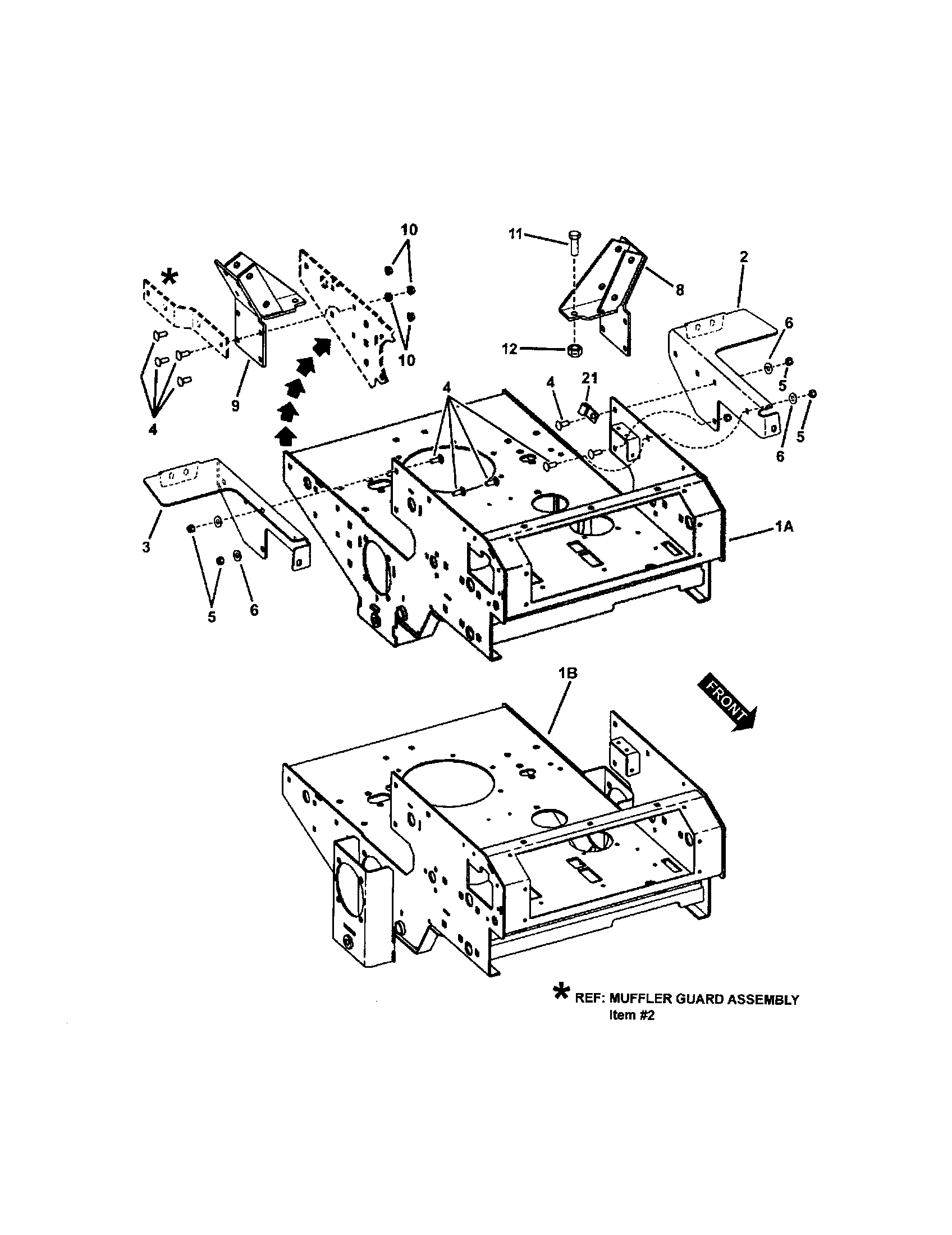 Rear frame & tank brackets