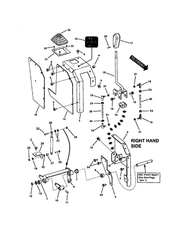 Joystick control (r.h. side)
