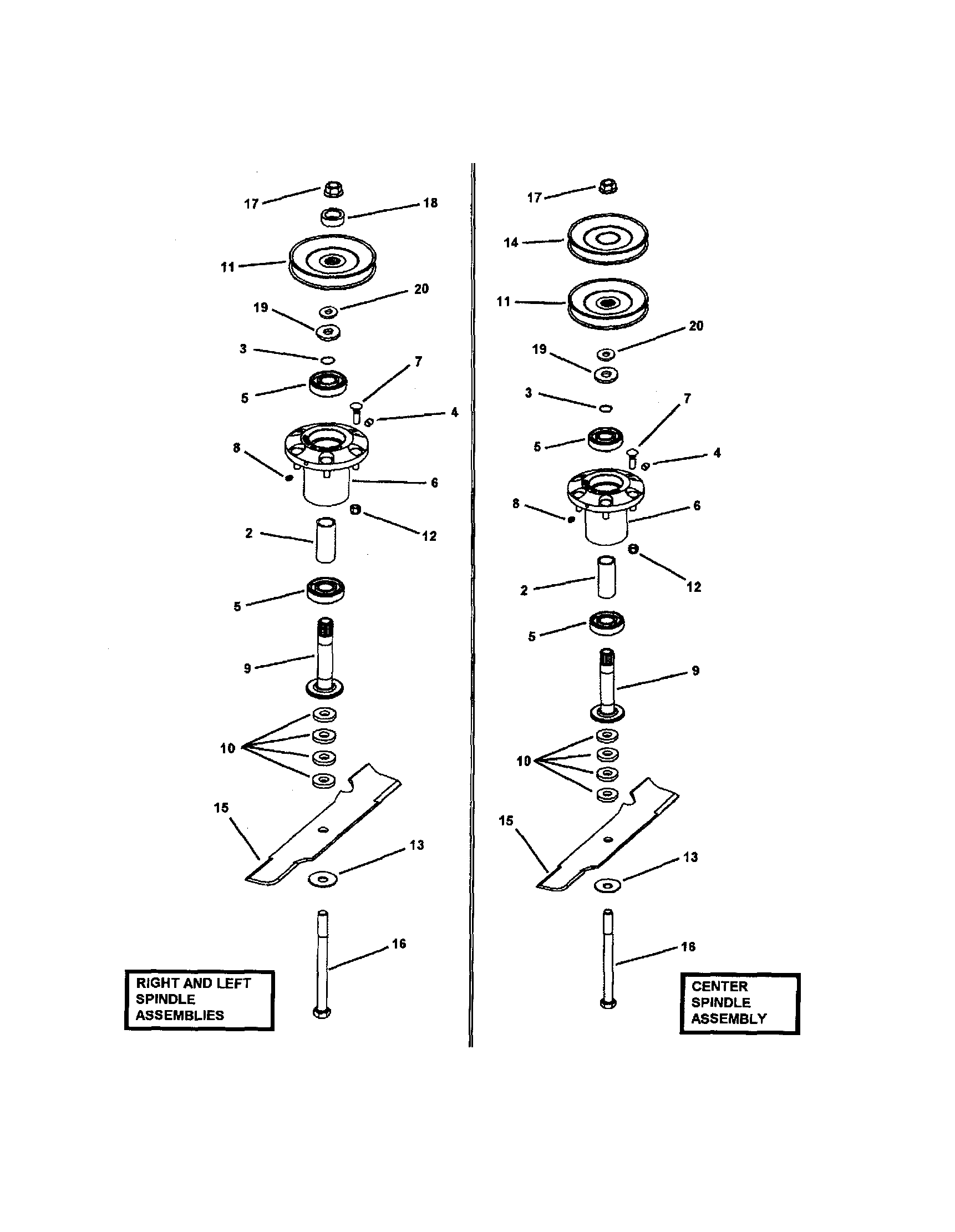 DECK SPINDLE