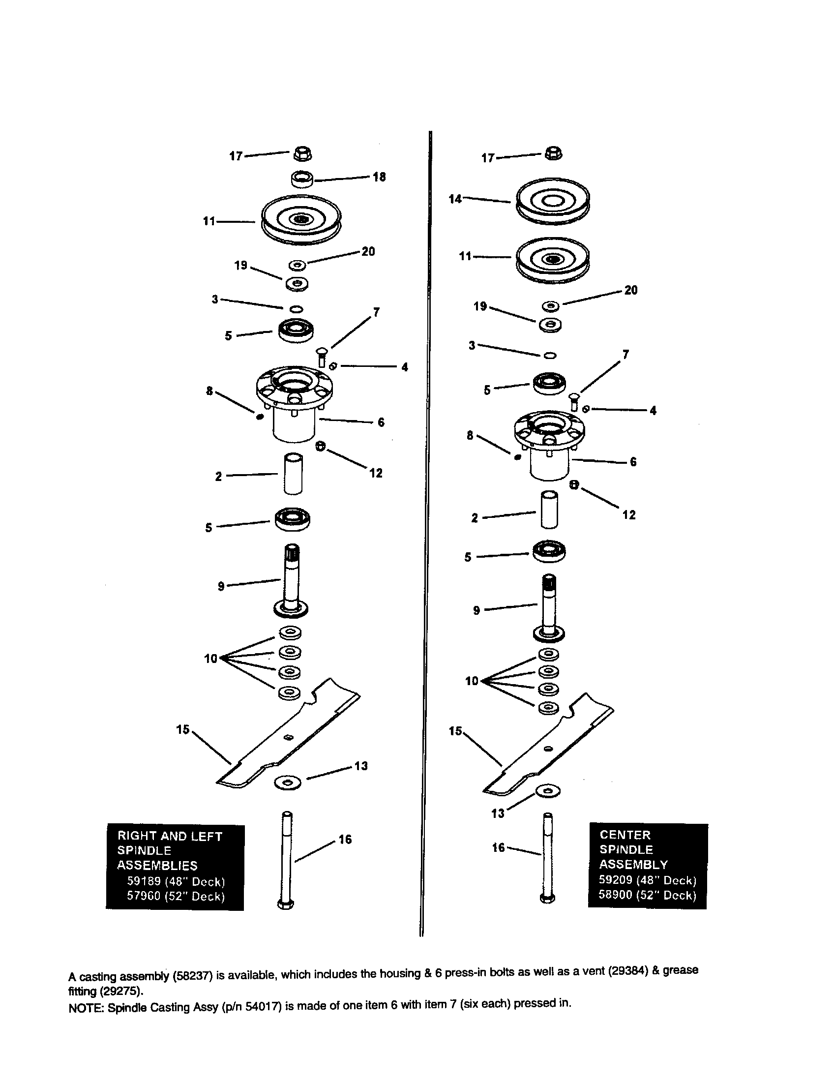 DECK SPINDLE