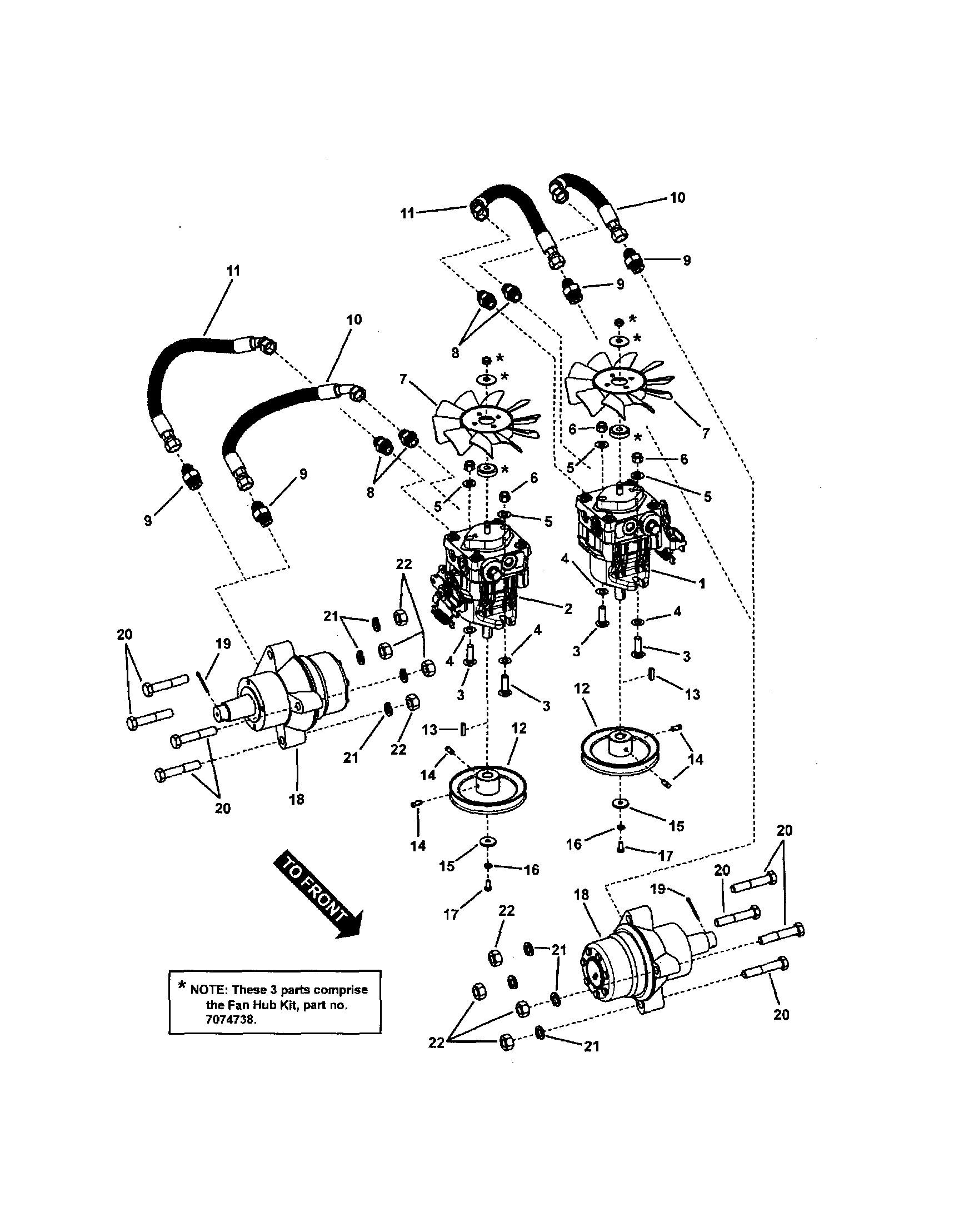 Pumps/pulleys/motors