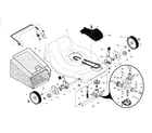 Craftsman 917376051 drive control/gear case/wheels diagram