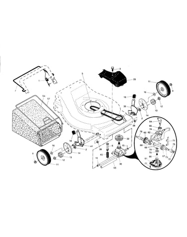 Drive control/gear case/wheels