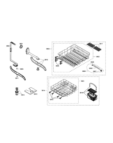 Racks/spray arm