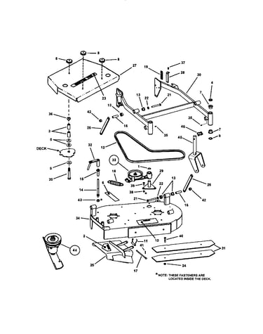 36" mower deck (adjustable height)