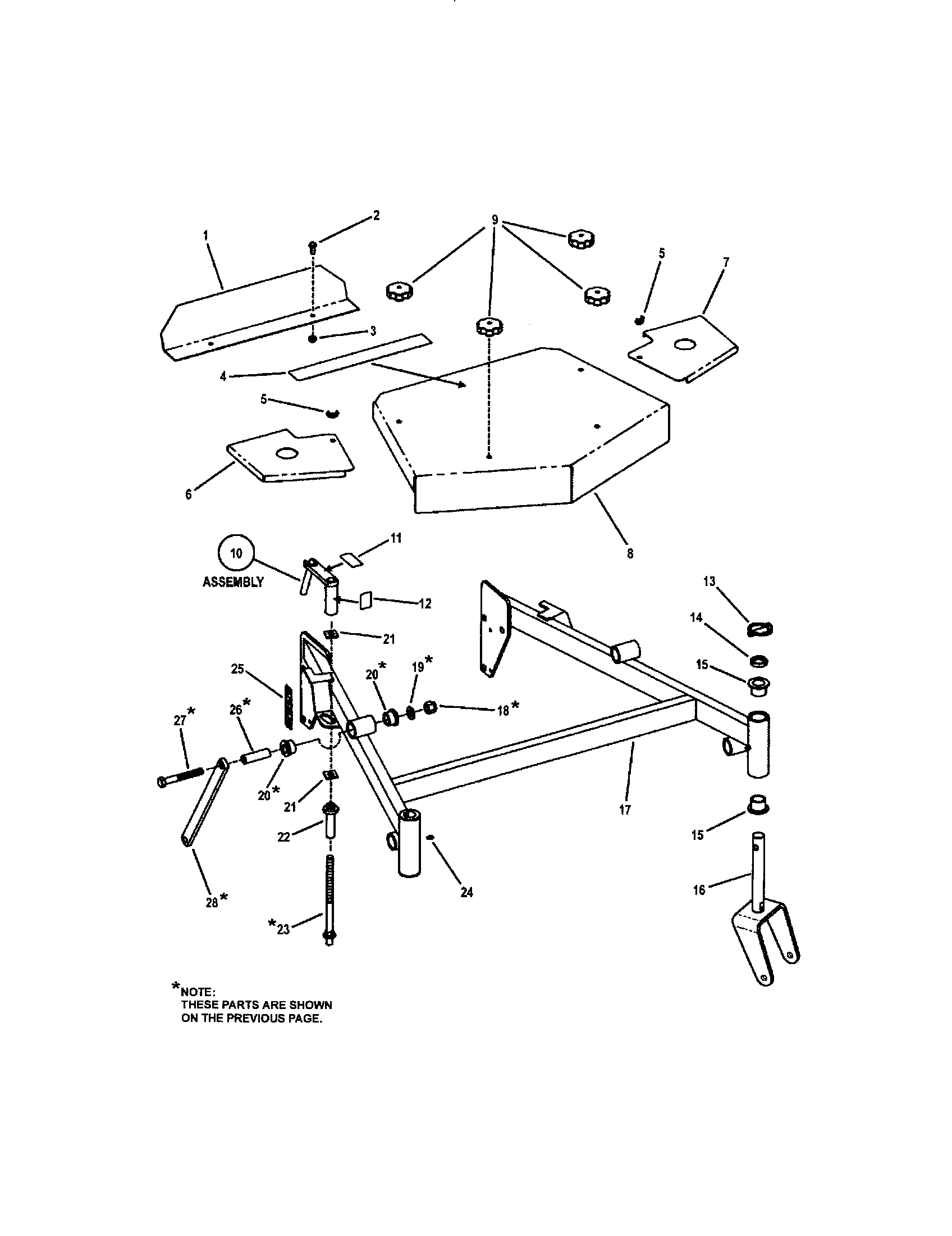 48"/52"61" mower deck (frame)