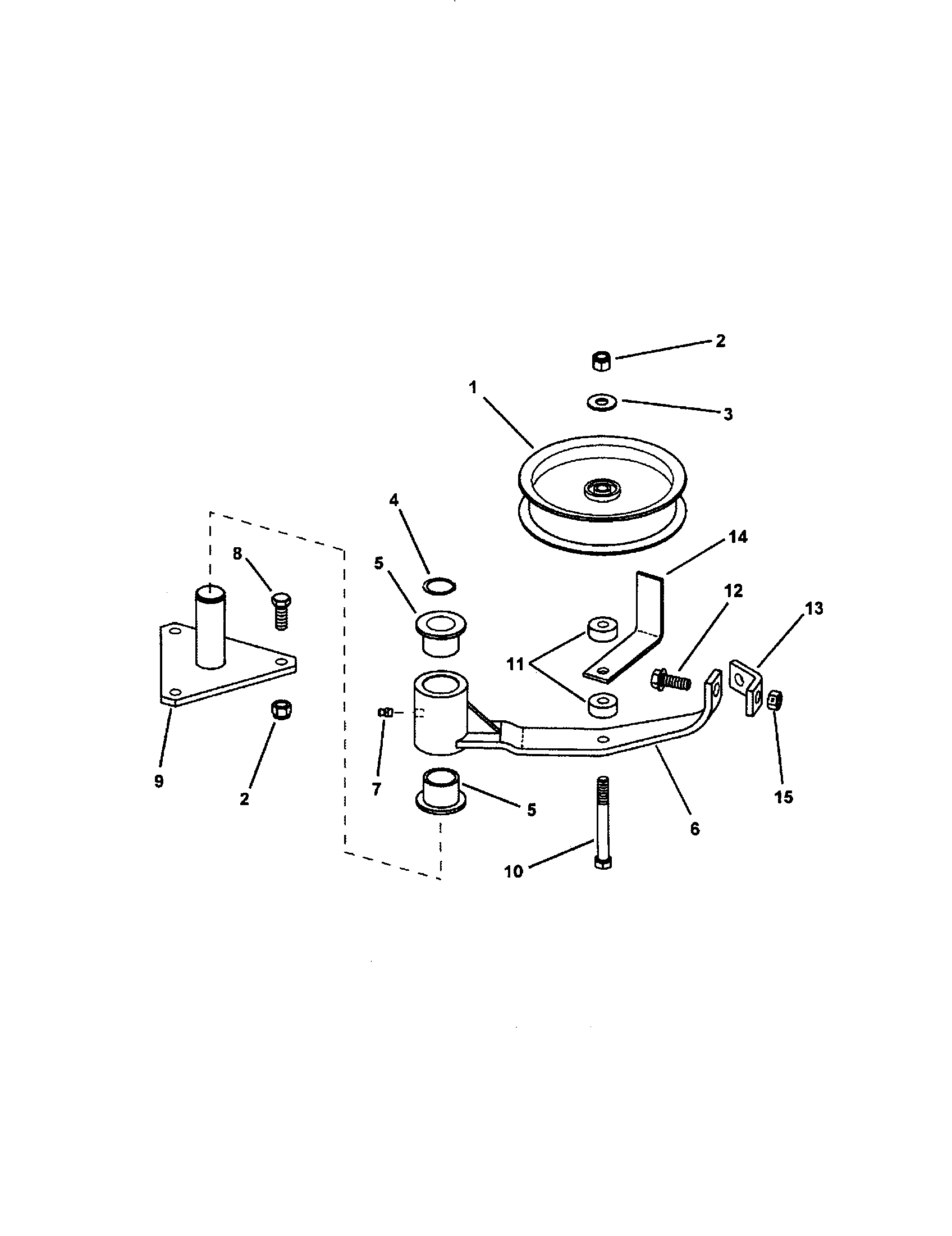 36" deck idler