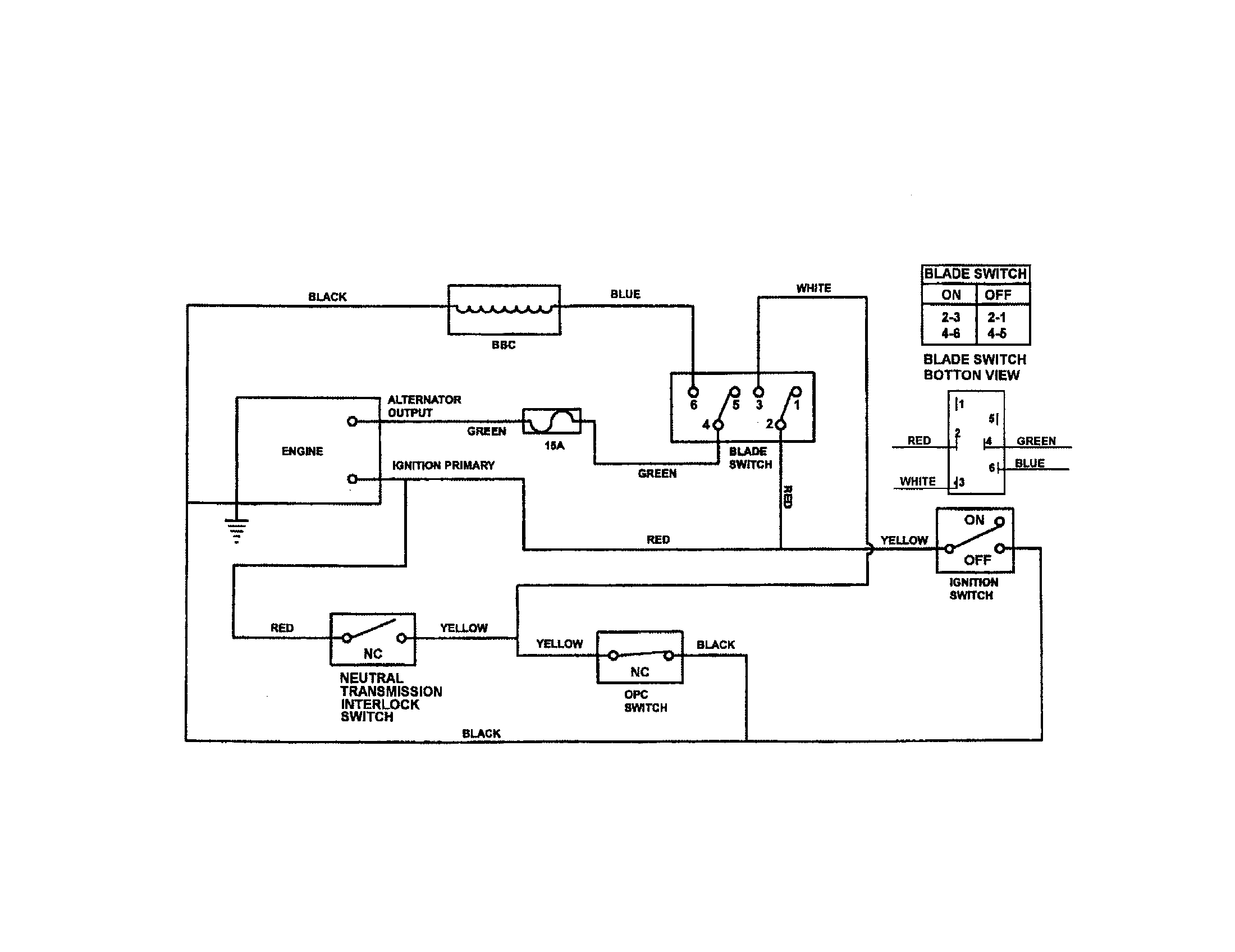 Wiring schematic (manual start)