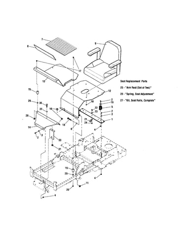 Seat/kickplate-24 hp models