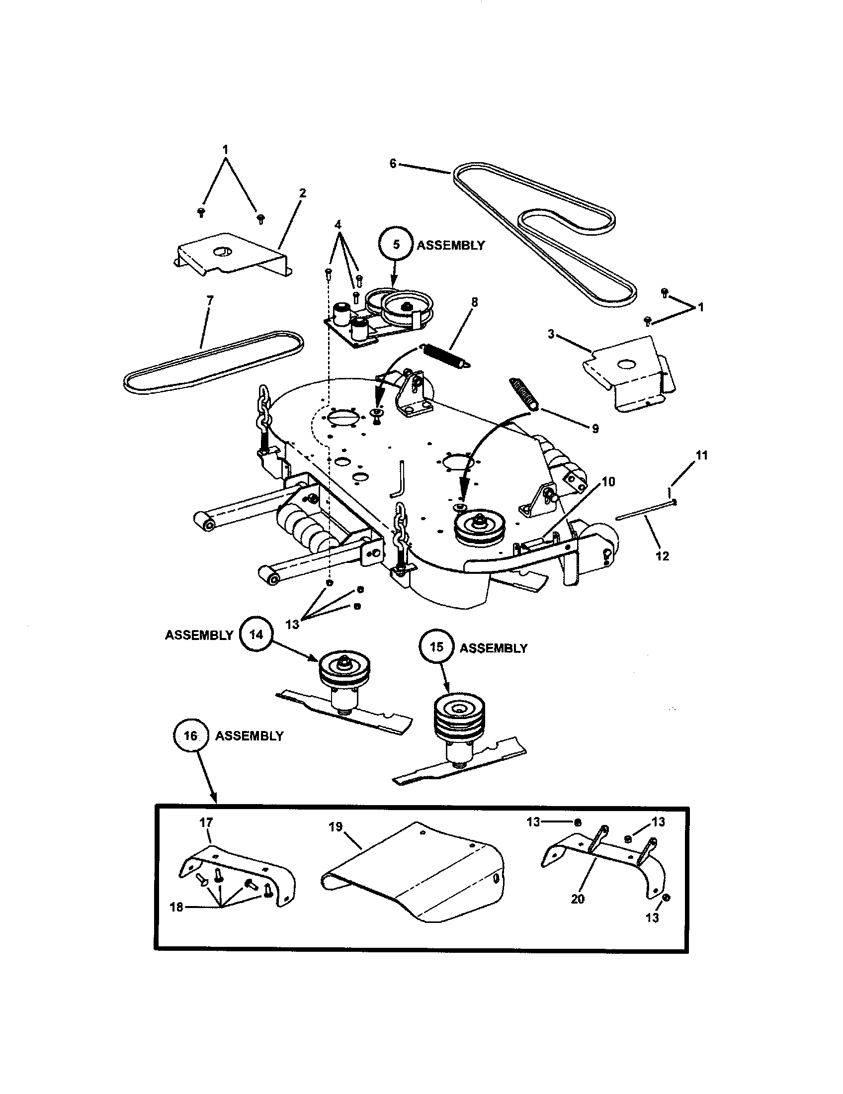 52" CUTTING DECK (FINAL ASSEMBLY)