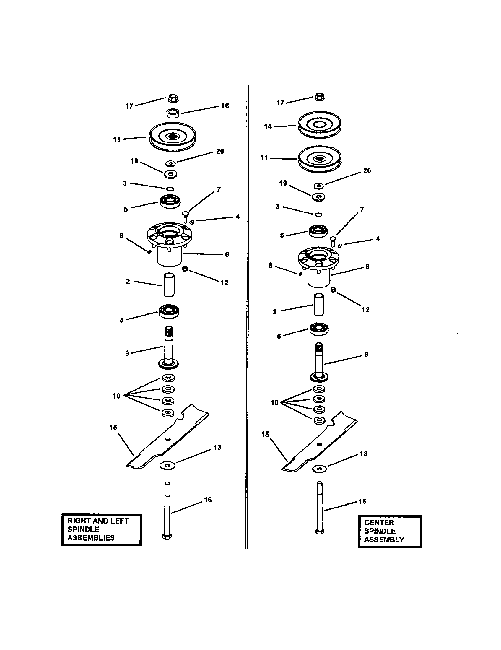 DECK SPINDLE