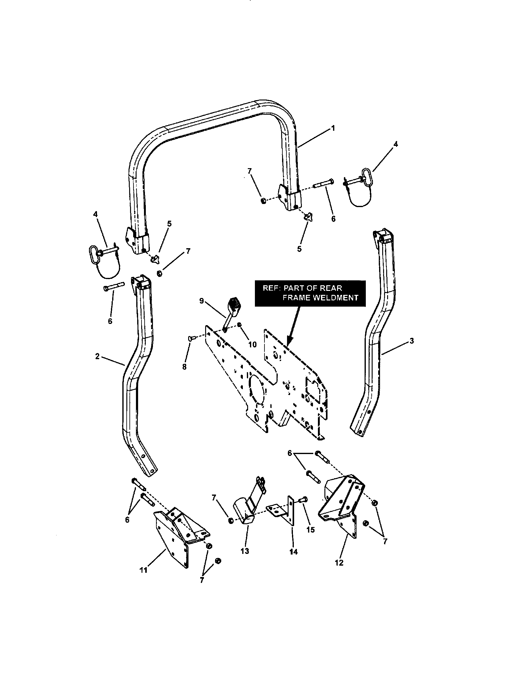 Roll bar protective structure