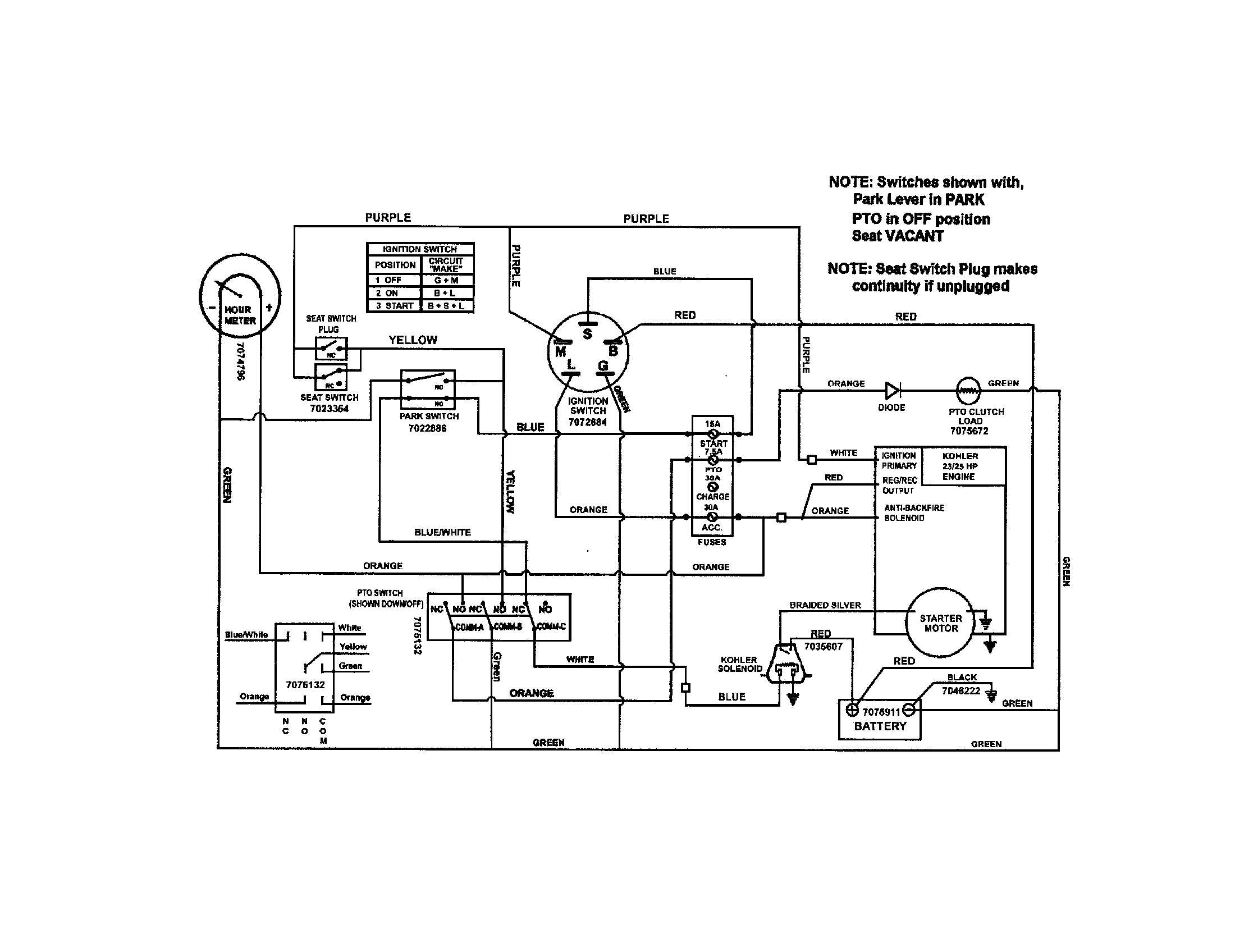Wiring schematic (kohler)