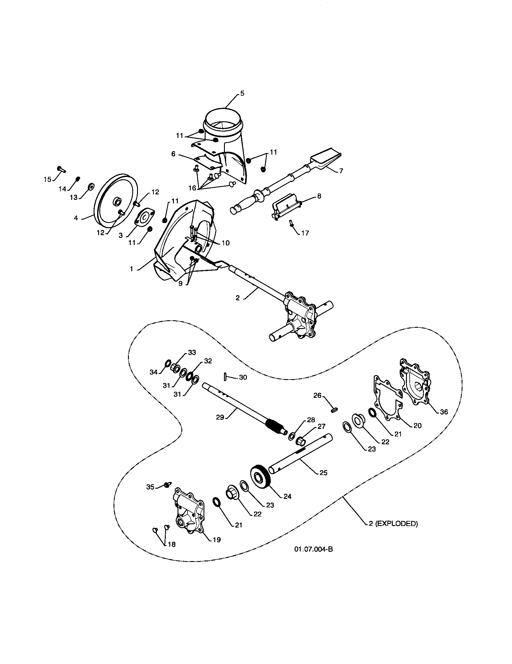 Impeller/gearbox