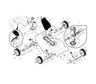 Craftsman 917370771 drive control/gear case/wheels diagram