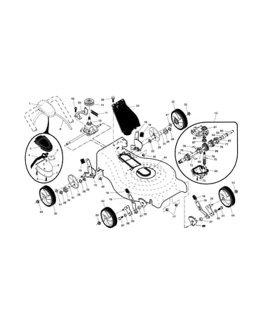 Drive control/gear case/wheels