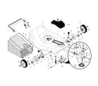 Craftsman 917371624 drive control/gearbox/wheels diagram