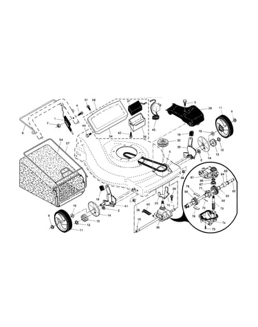 Drive control/gear case/wheels