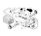 Craftsman 917376483 drive control/gear case/wheels diagram
