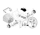 Craftsman 917376659 drive control/gear case/wheels diagram