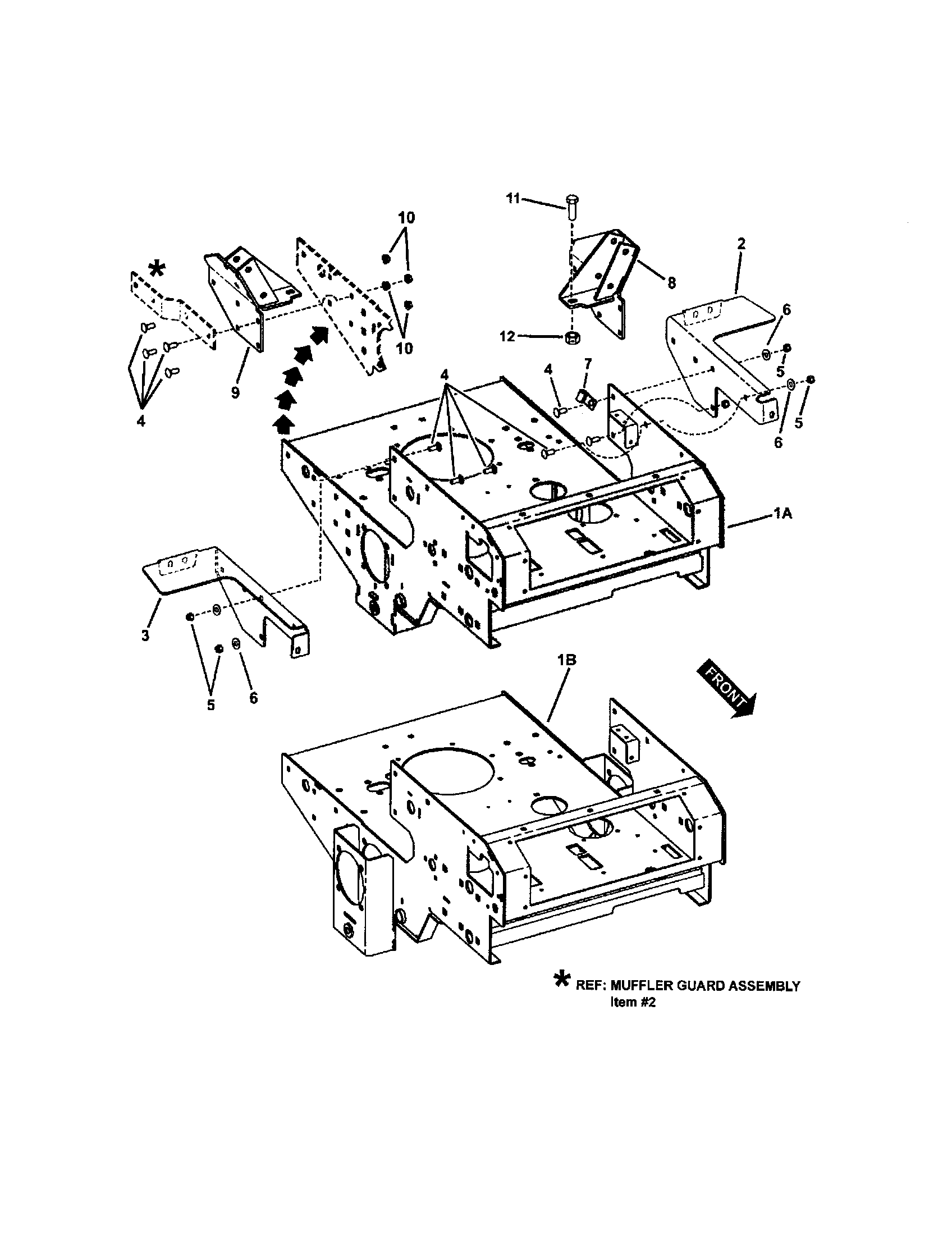 Rear frame/tank brackets