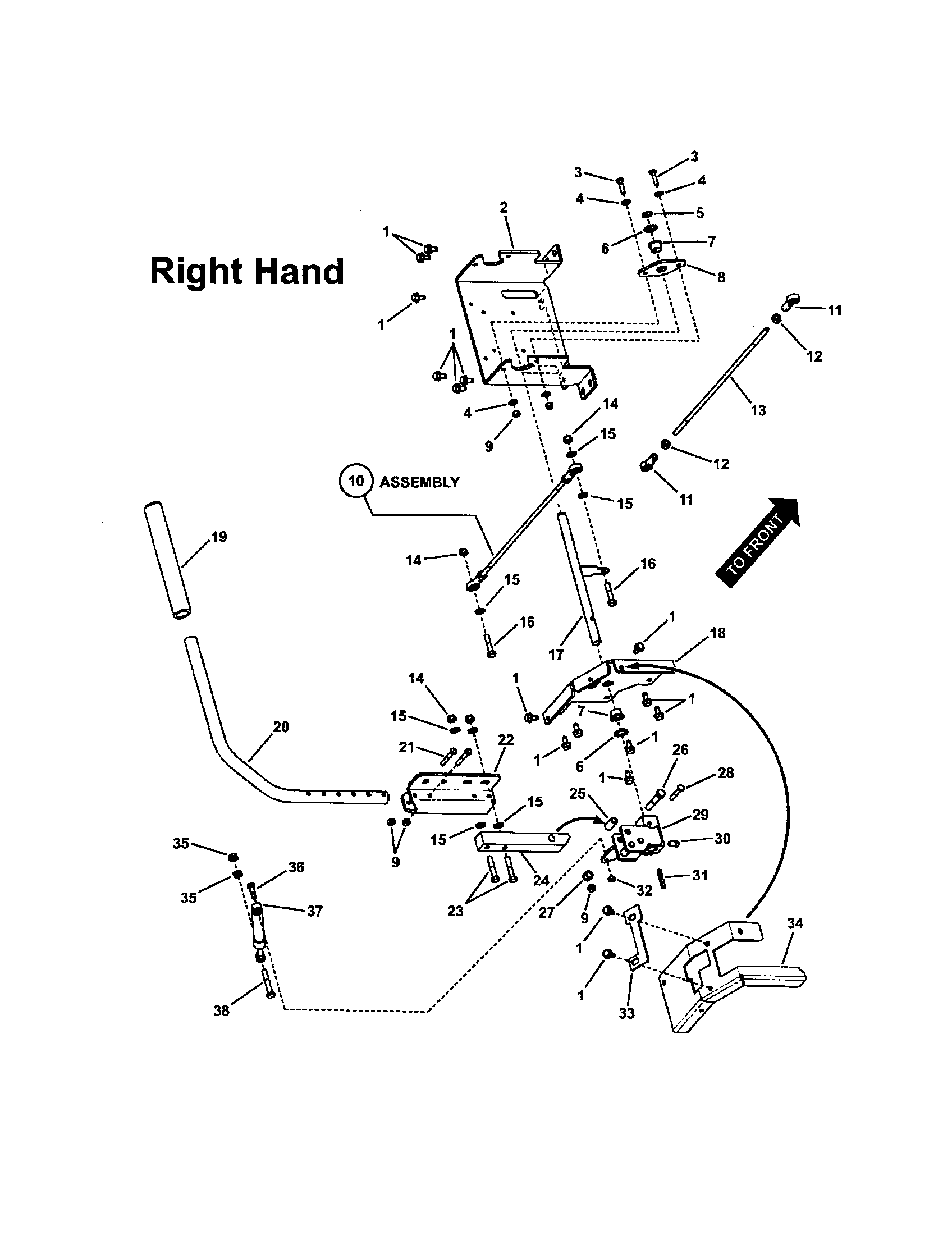 Twin stick control (r.h. side)