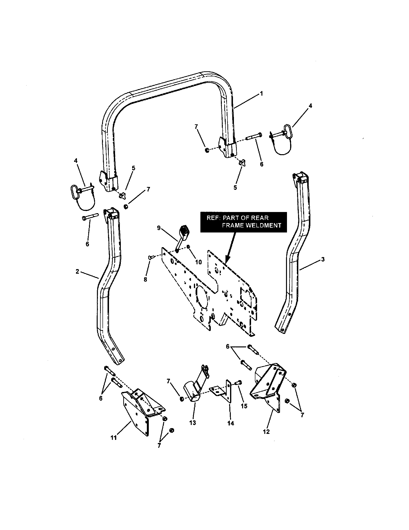 Roll bar protective structure