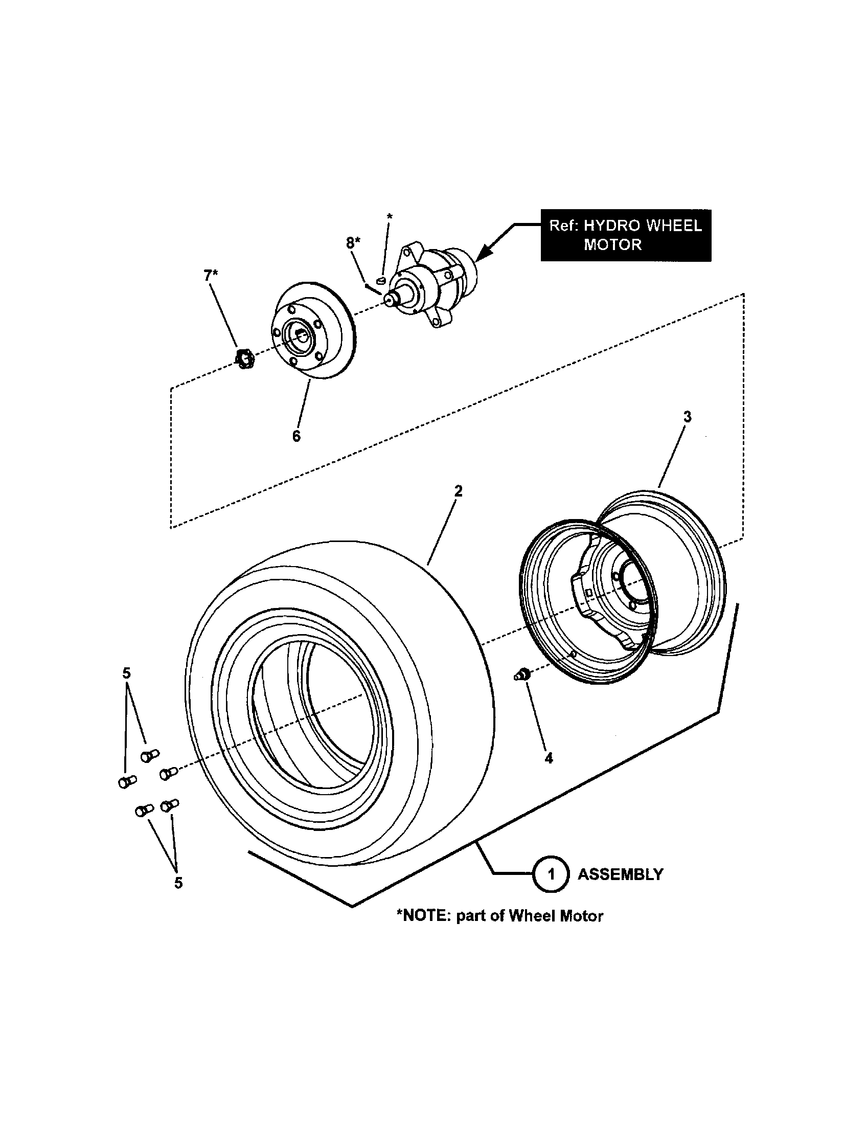 Drive tire/wheel