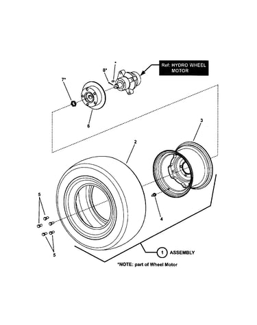 Drive tire/wheel