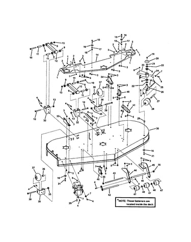 73" cutting deck (sub assy)
