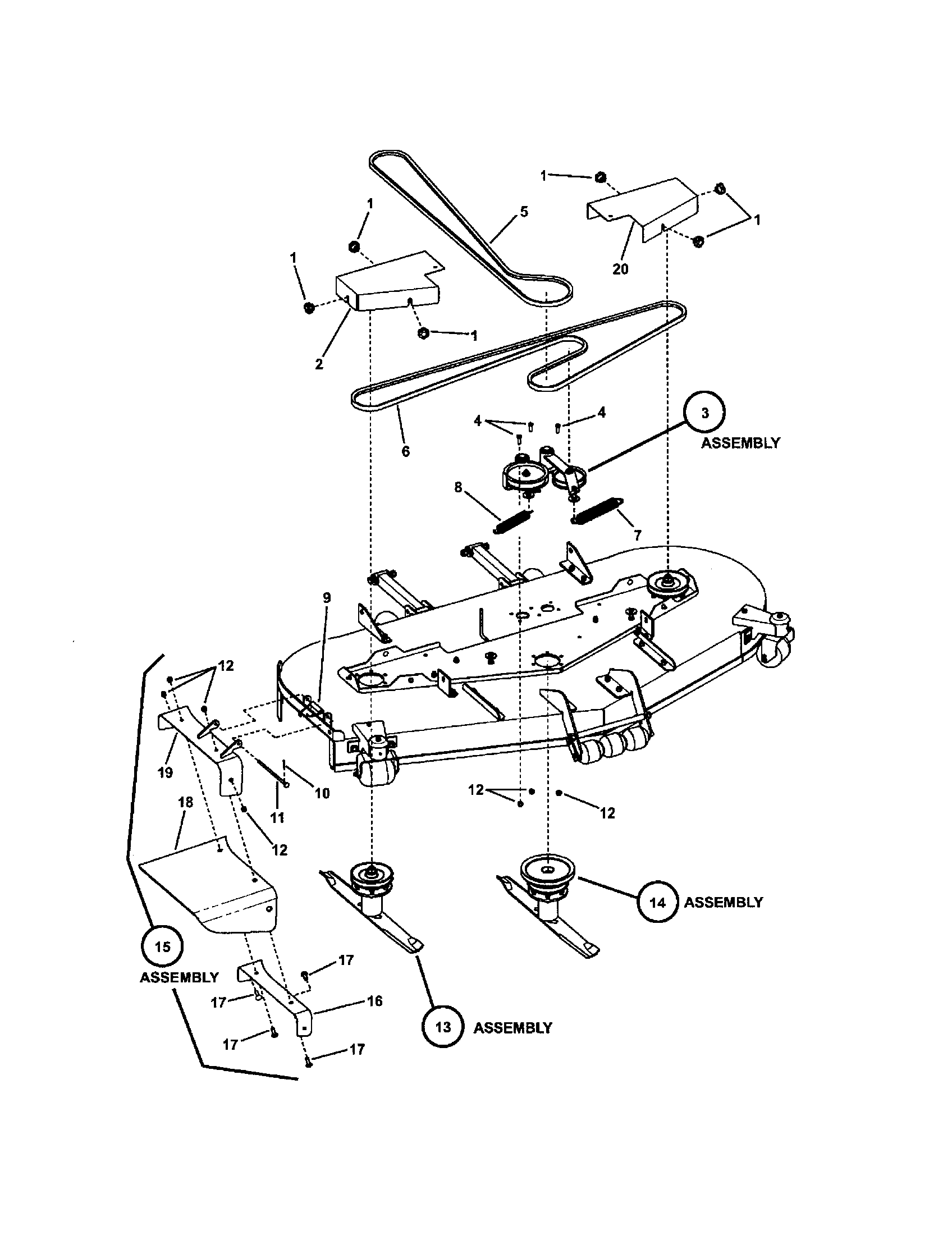 73" cutting deck (final assy)