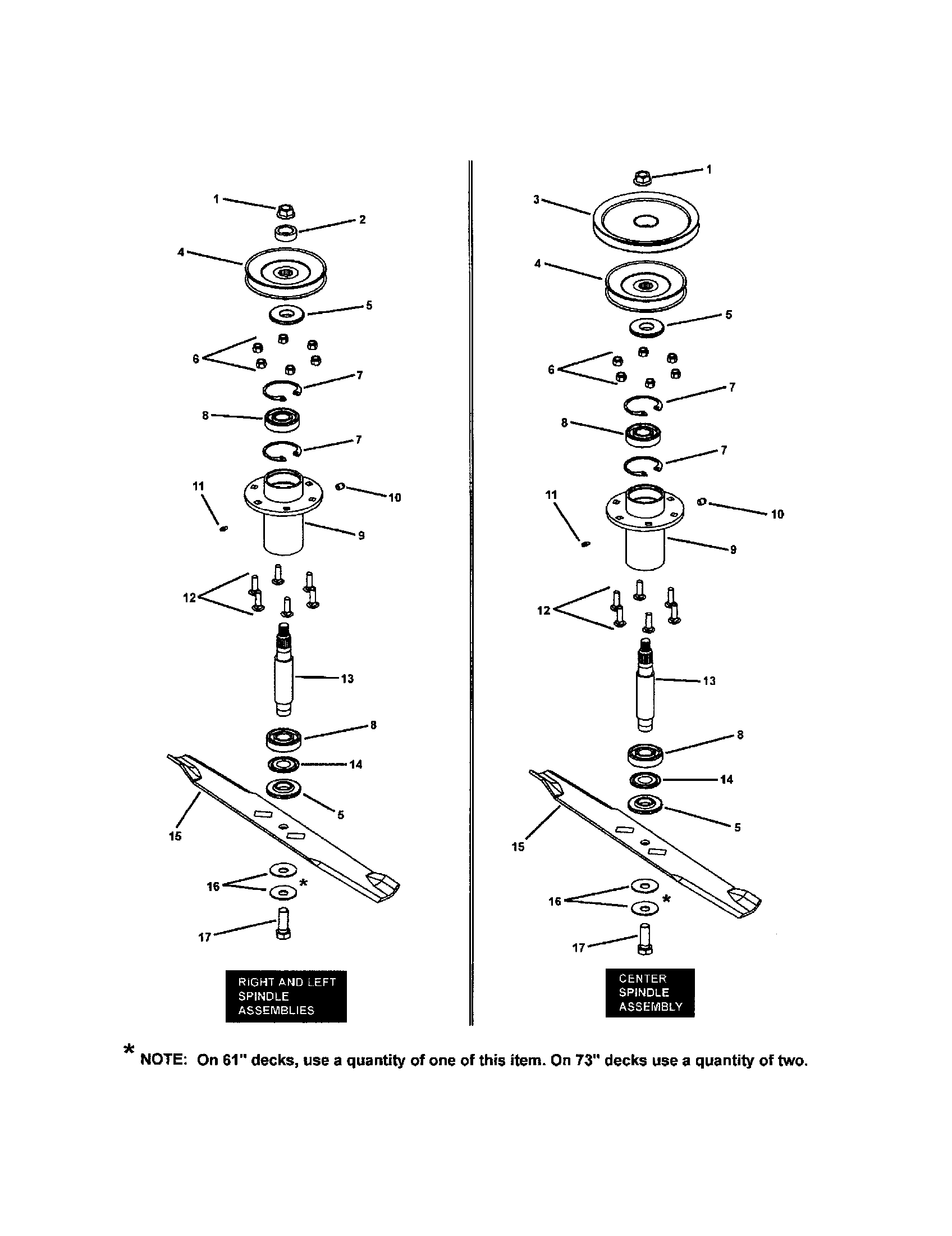Deck spindle