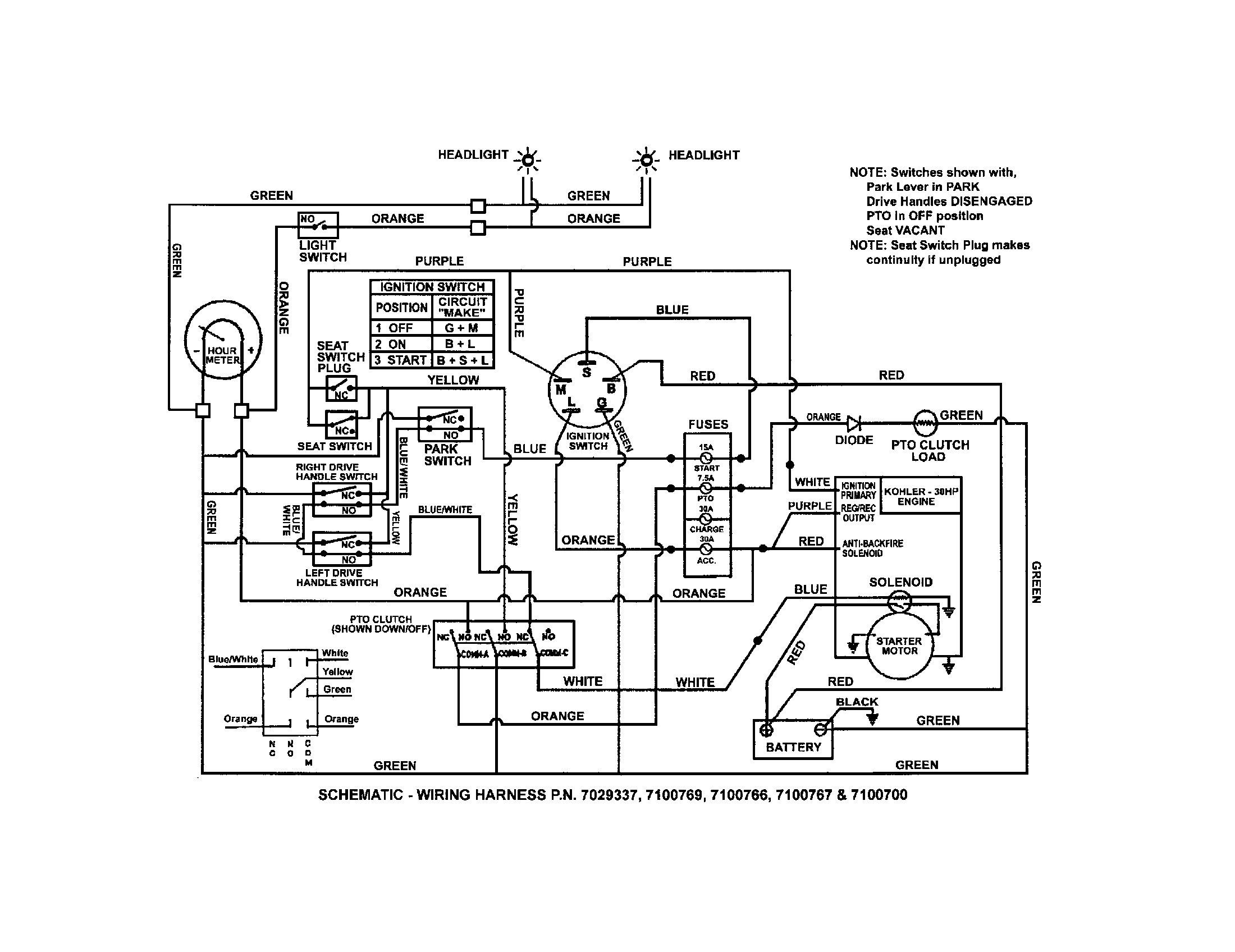 Wiring schematic (kohler)
