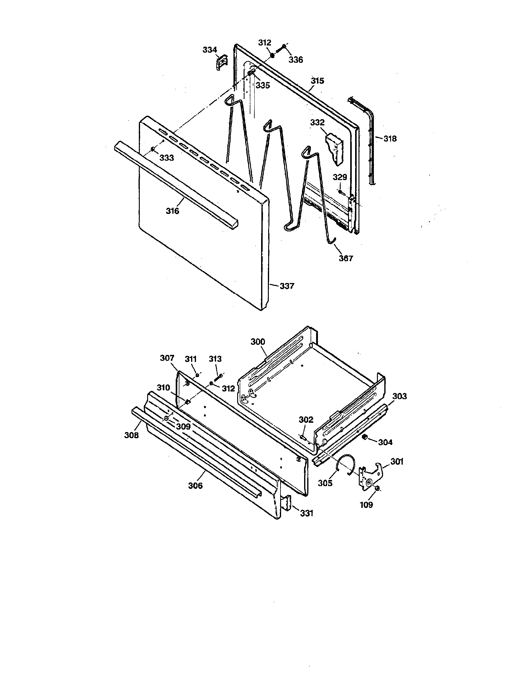 Door and drawer