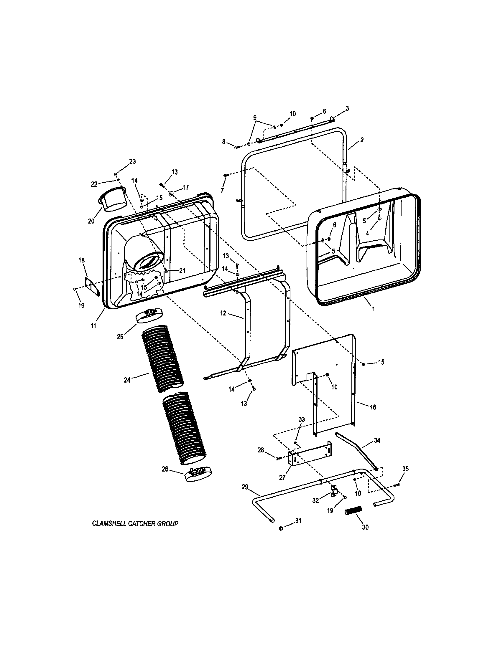 Z-vac clamshell catcher