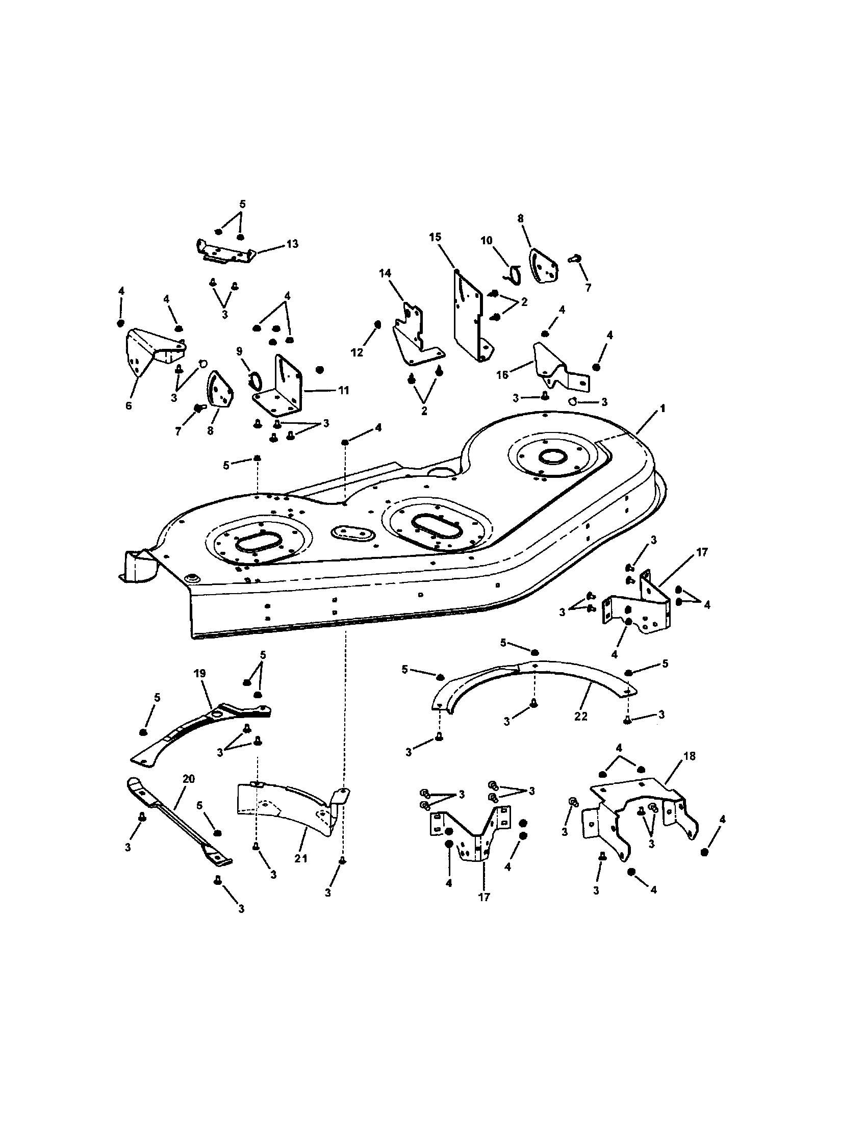 52" mower housing