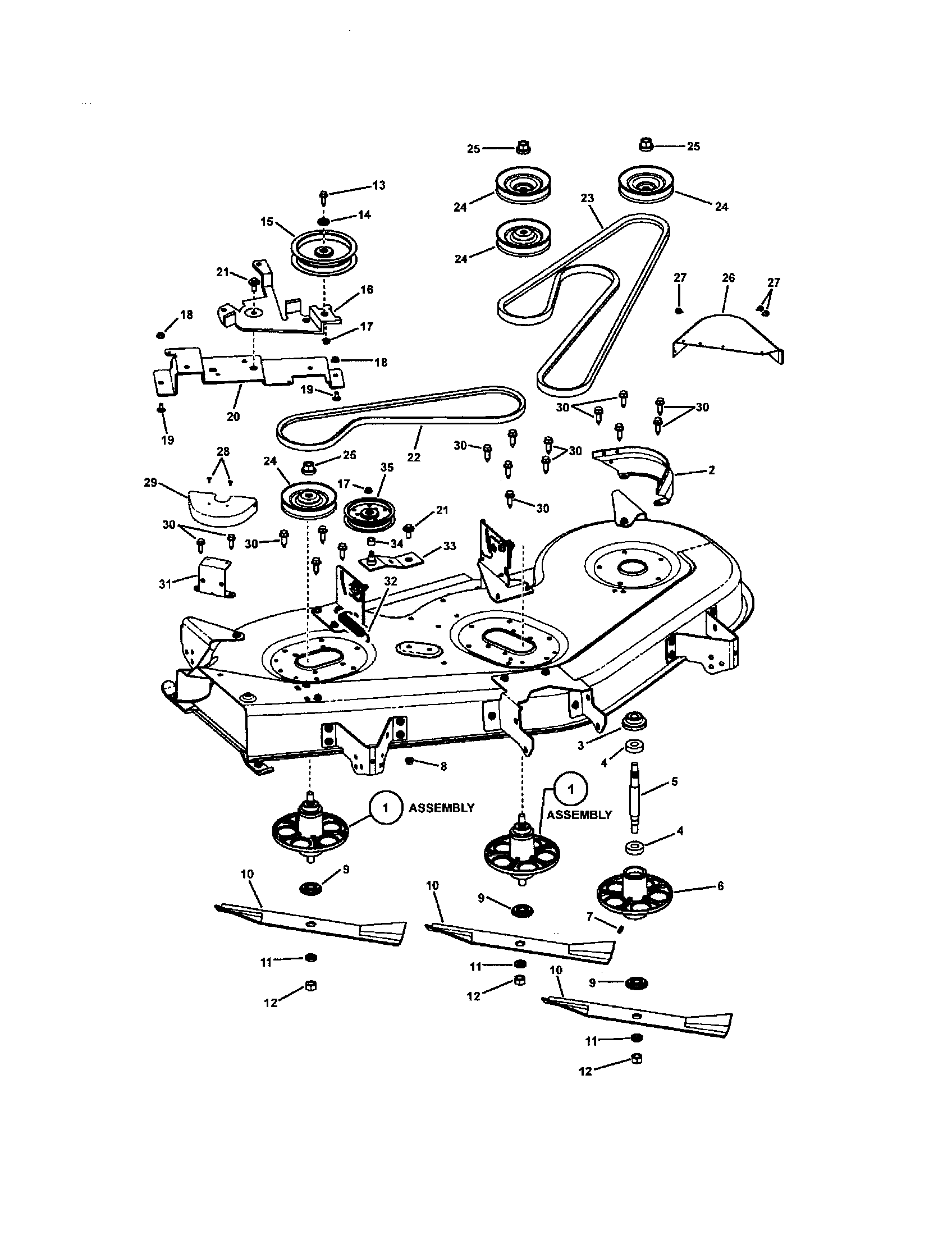 52" DECK BLADE DRIVE