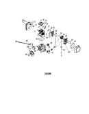 Muffler/flywheel/carburetor