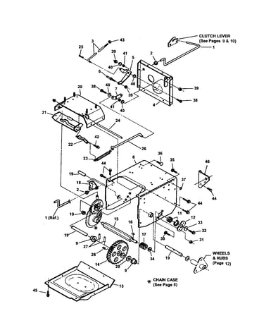 Frame, traction drive