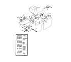 Snapper 10305E engines/pulley/idler diagram